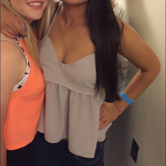 Urban Outfitters “Kimchi Blue” Taupe Silk Top - Picture 5 of 5